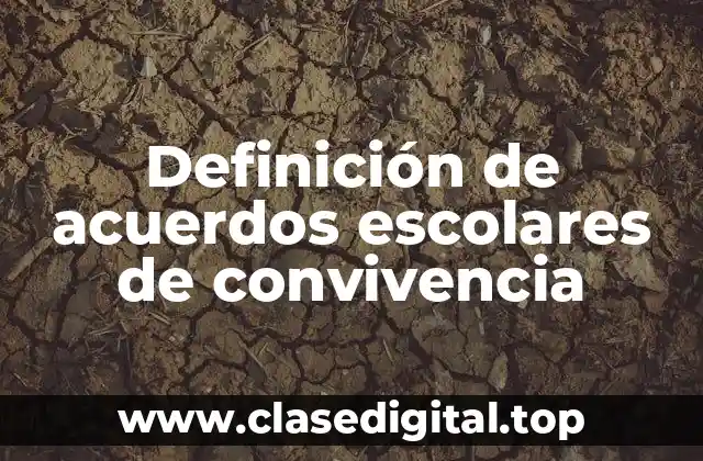 Definición de acuerdos escolares de convivencia