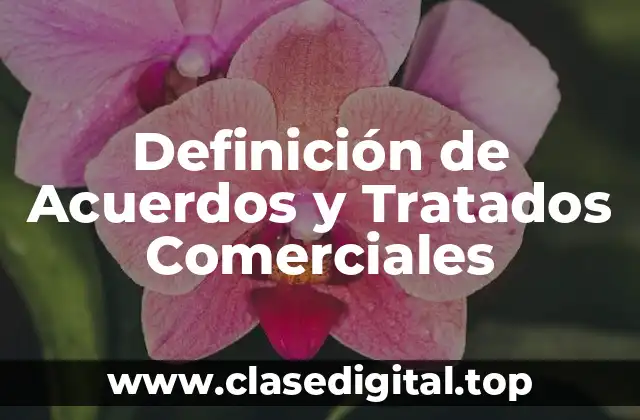 Definición de Acuerdos y Tratados Comerciales
