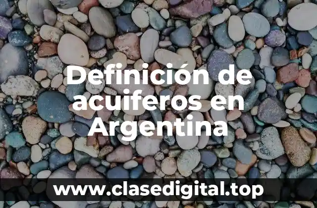 Definición de acuiferos en Argentina
