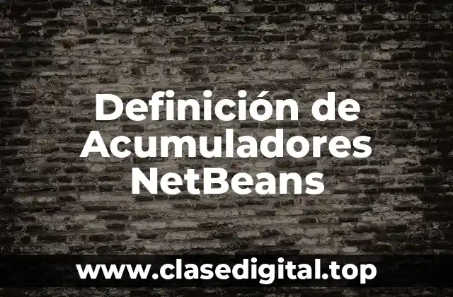 Definición de Acumuladores NetBeans