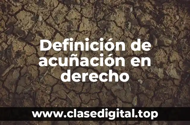 Definición de acuñación en derecho
