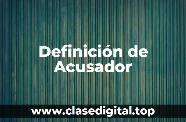 Definición de Acusador