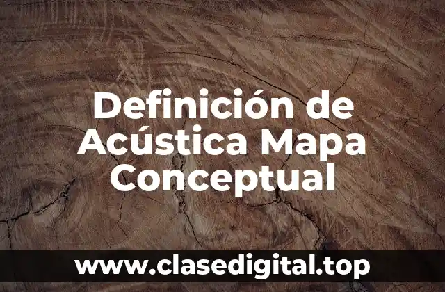 Definición de Acústica Mapa Conceptual