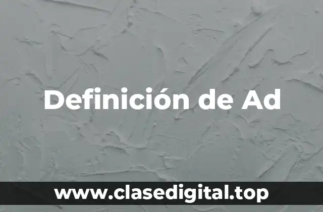 Definición técnica de Ad