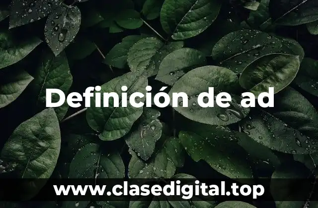 Definición de ad