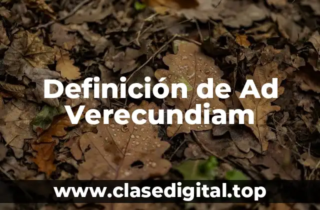 Definición de Ad Verecundiam