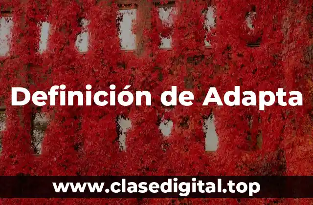 Definición técnica de Adapta