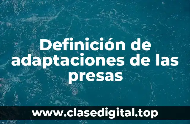 Definición de adaptaciones de las presas