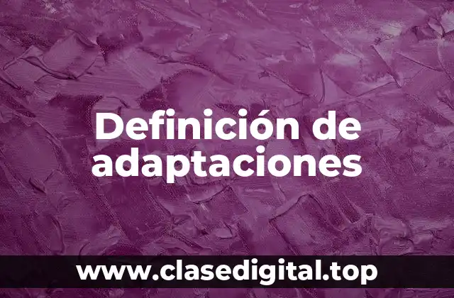 Definición de adaptaciones