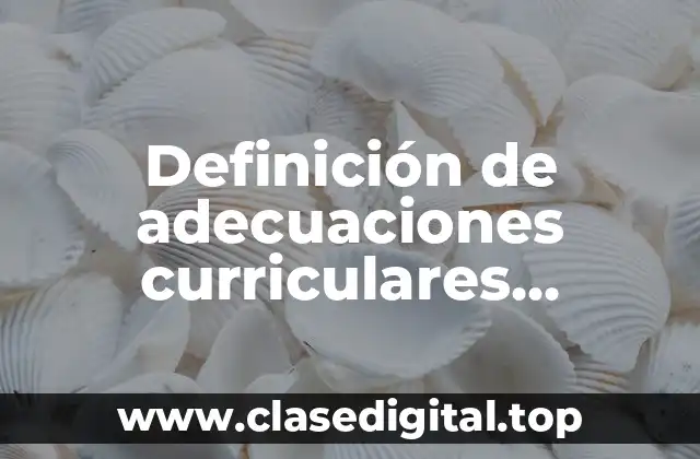 Definición de adecuaciones curriculares secundaria en español