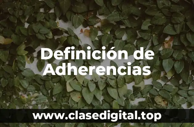Definición de Adherencias