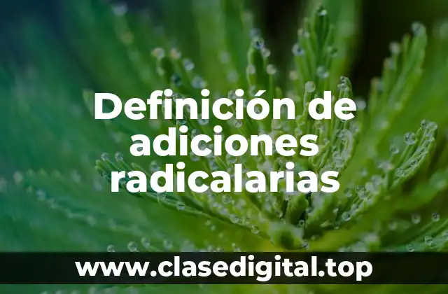 Definición de adiciones radicalarias