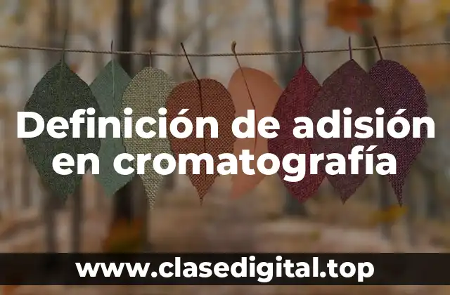Definición de adisión en cromatografía