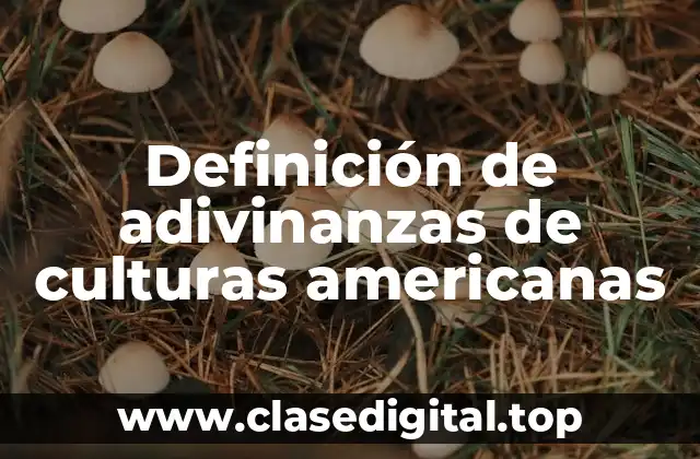 Definición de adivinanzas de culturas americanas