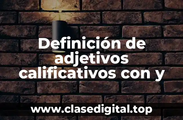 Definición de adjetivos calificativos con y