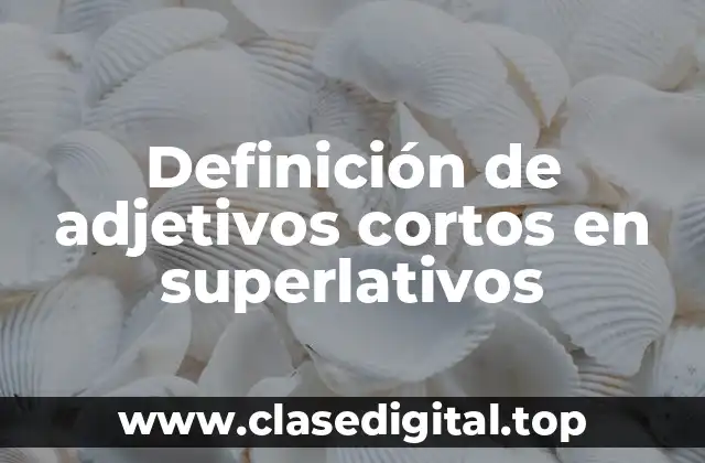 Definición de adjetivos cortos en superlativos