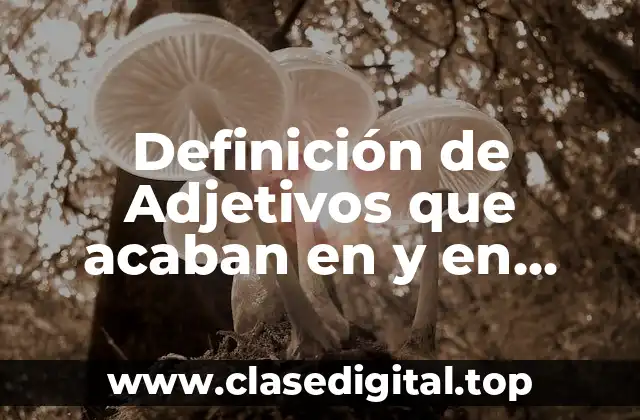 Ejemplos de Adjetivos que acaban en y en inglés