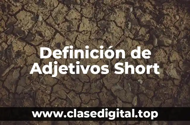 Ejemplos de Adjetivos Short