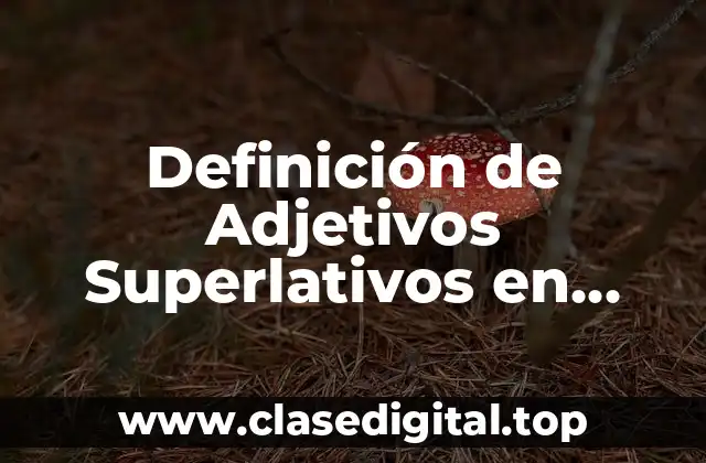 Definición de Adjetivos Superlativos en Inglés