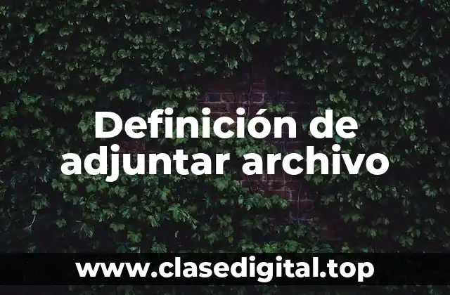 Definición de adjuntar archivo
