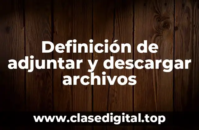 Definición de adjuntar y descargar archivos