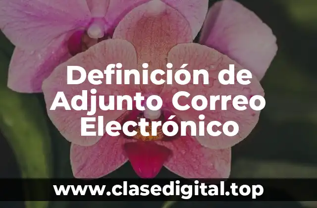 Definición de Adjunto Correo Electrónico