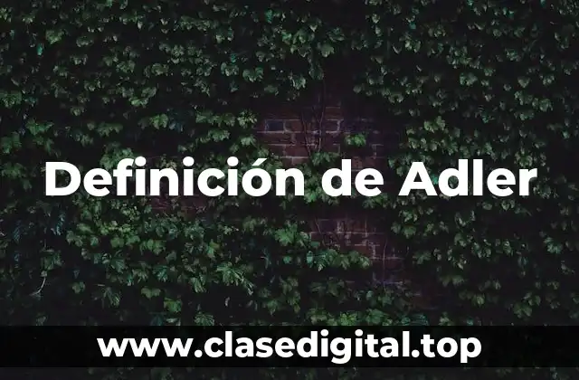 Definición de Adler