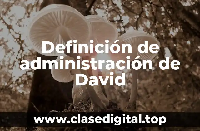 Definición de administración de David