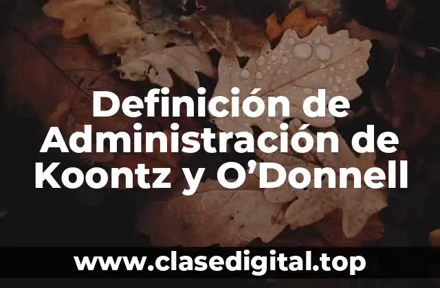 Definición técnica de administración