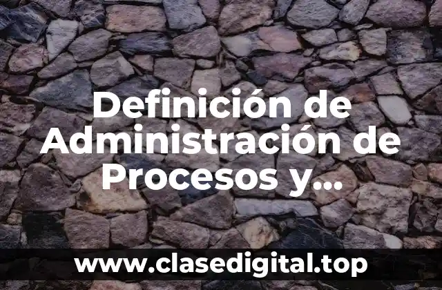 Definición de Administración de Procesos y Proyectos en la Academia
