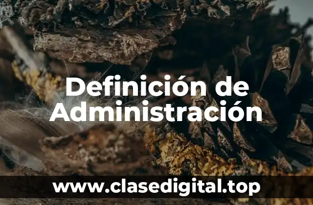 Definición Técnica de Administración
