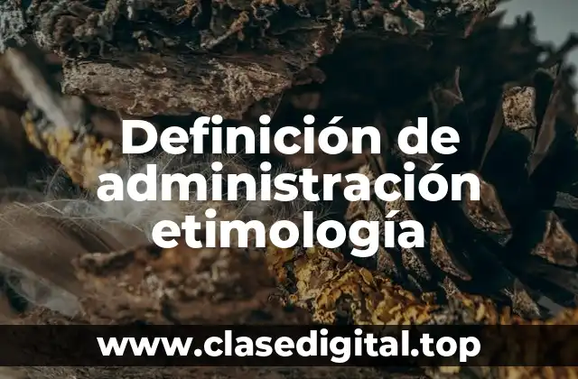 Definición técnica de administración