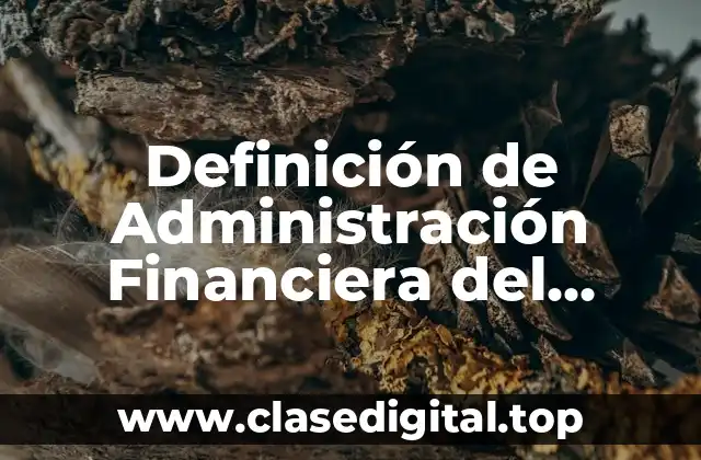 Definición de Administración Financiera del Efectivo