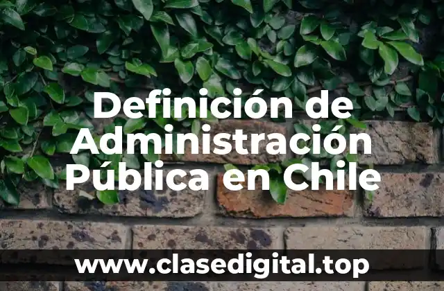 Definición de Administración Pública en Chile