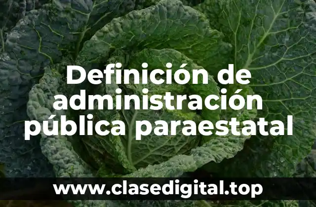Ejemplos de administración pública paraestatal