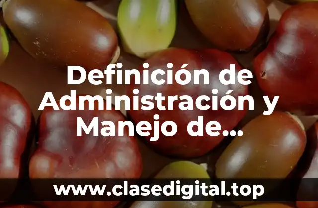 Definición de Administración y Manejo de Materiales