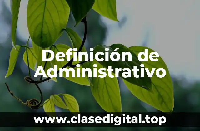 Definición técnica de Administrativo