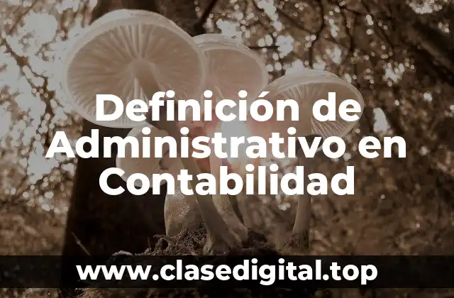 Definición de Administrativo en Contabilidad