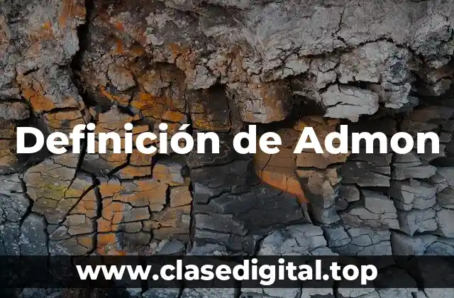 Definición técnica de Admon