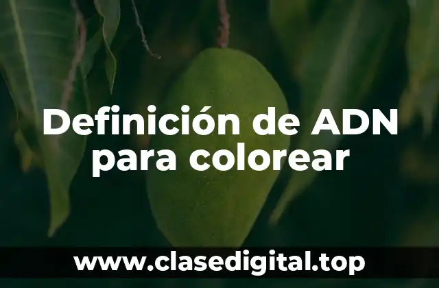 Definición de ADN para colorear