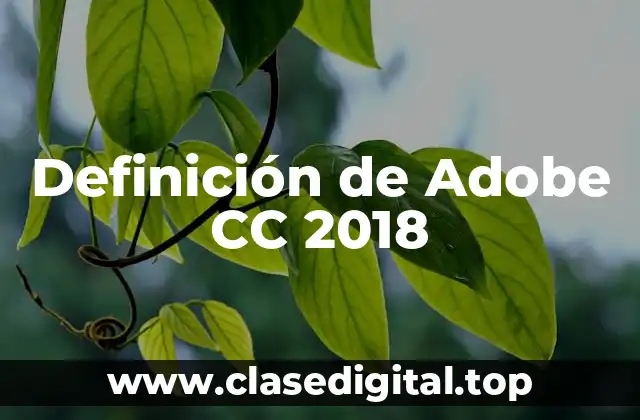 Definición de Adobe CC 2018