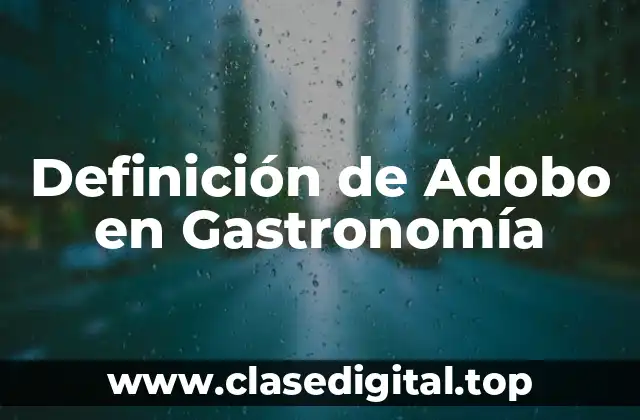 Definición de Adobo en Gastronomía