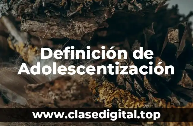 Definición de Adolescentización