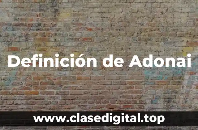 Definición de Adonai