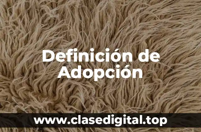 Definición de Adopción