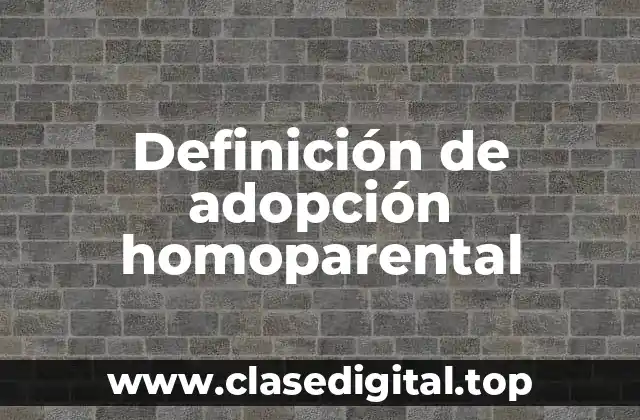 Ejemplos de adopción homoparental