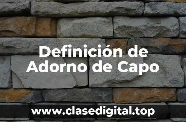 Definición de Adorno de Capo
