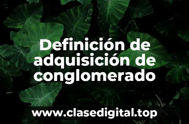 Definición de adquisición de conglomerado