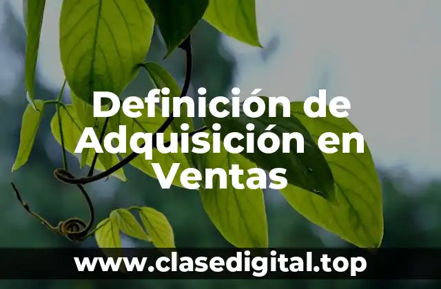 Definición de Adquisición en Ventas