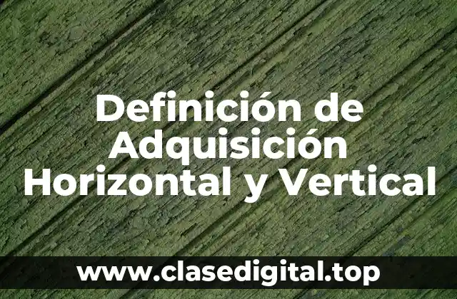 Definición de Adquisición Horizontal y Vertical